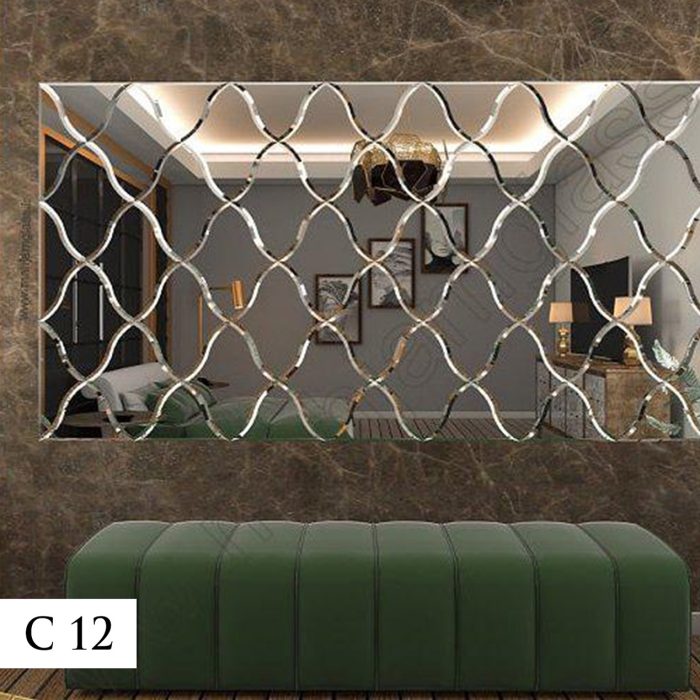 آینه دکوراتیو لوزی منحنی C12