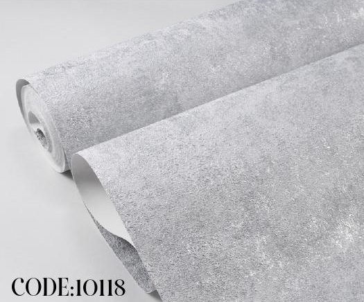 کاغذ دیواری طرح پتینه خاکستری کد ۱۰۱۱۸
